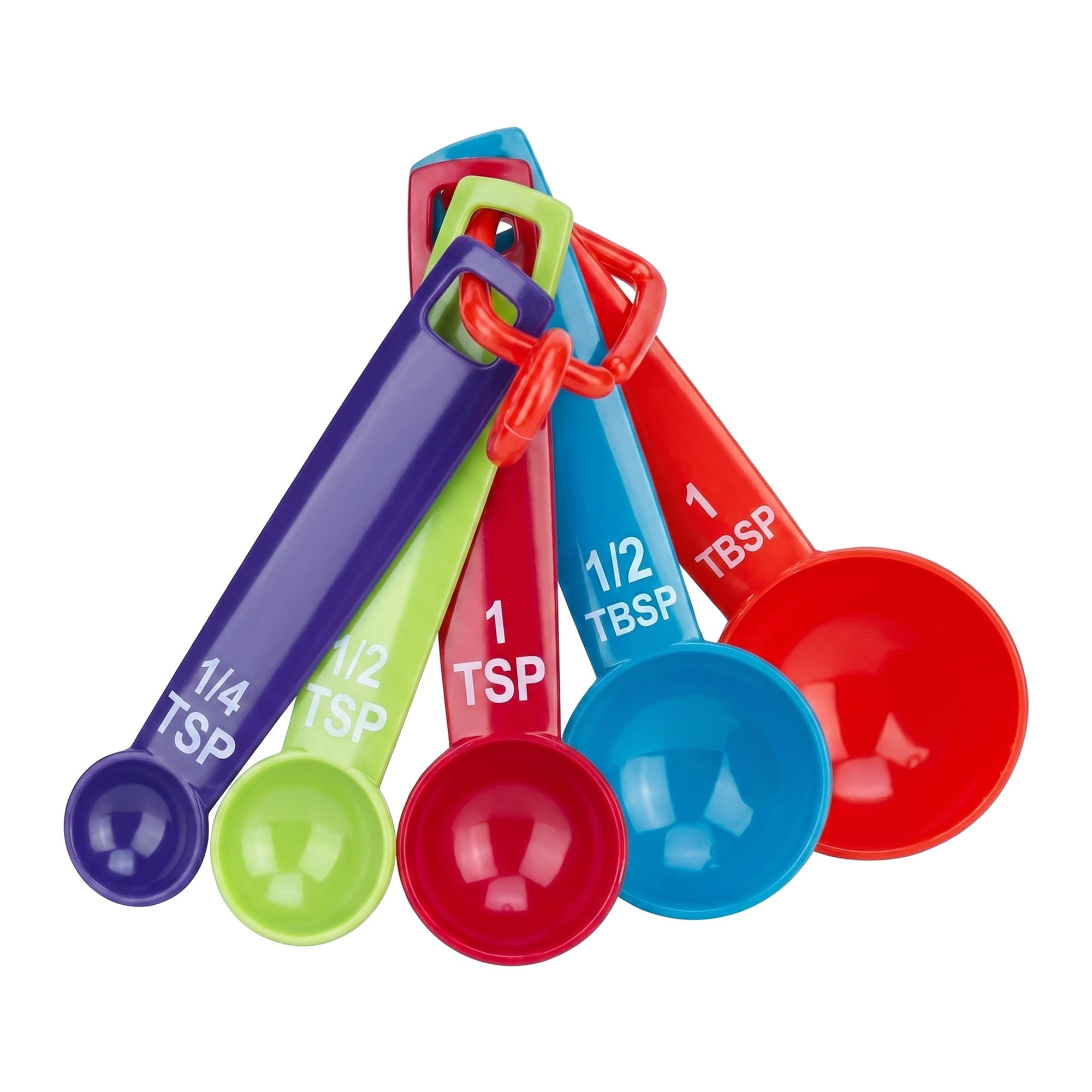Unique Bargains Durable Plastic Measuring Spoons Set for Cooking Colorful-B 5Pcs