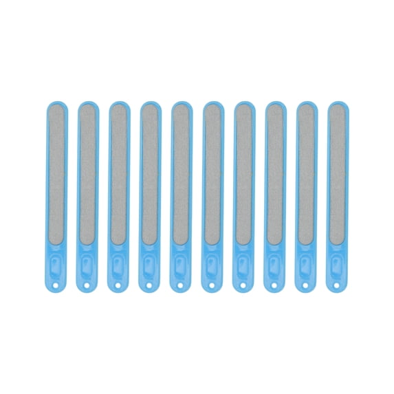 Unique Bargains Durable Plastic Nail Files 10 Pcs Dark Blue
