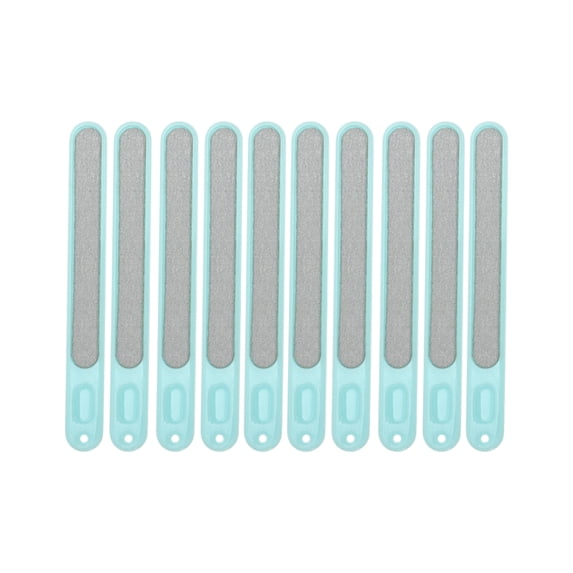 Unique Bargains Durable Plastic Nail Files 10 Pcs Light Blue