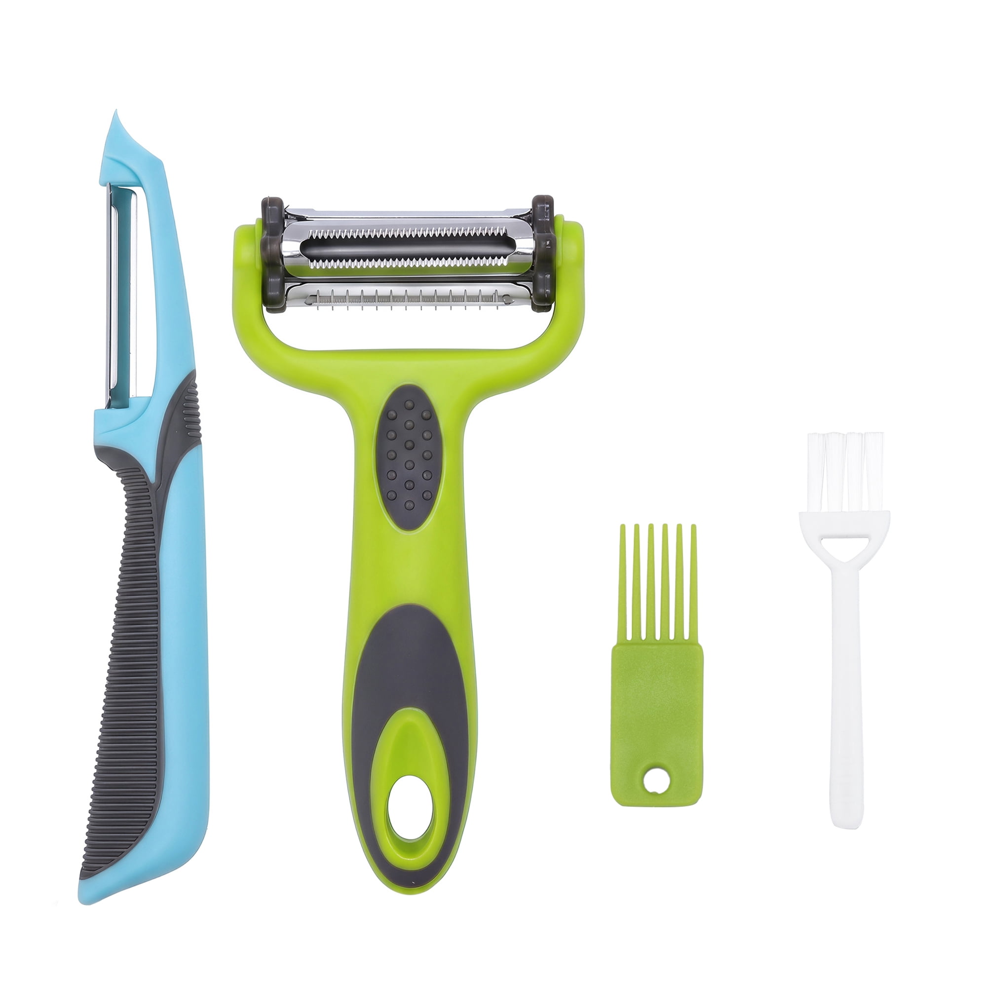 Unique Bargains Durable Potato and Fruit Peeler with Ergonomic Handle Colorful 4Pcs