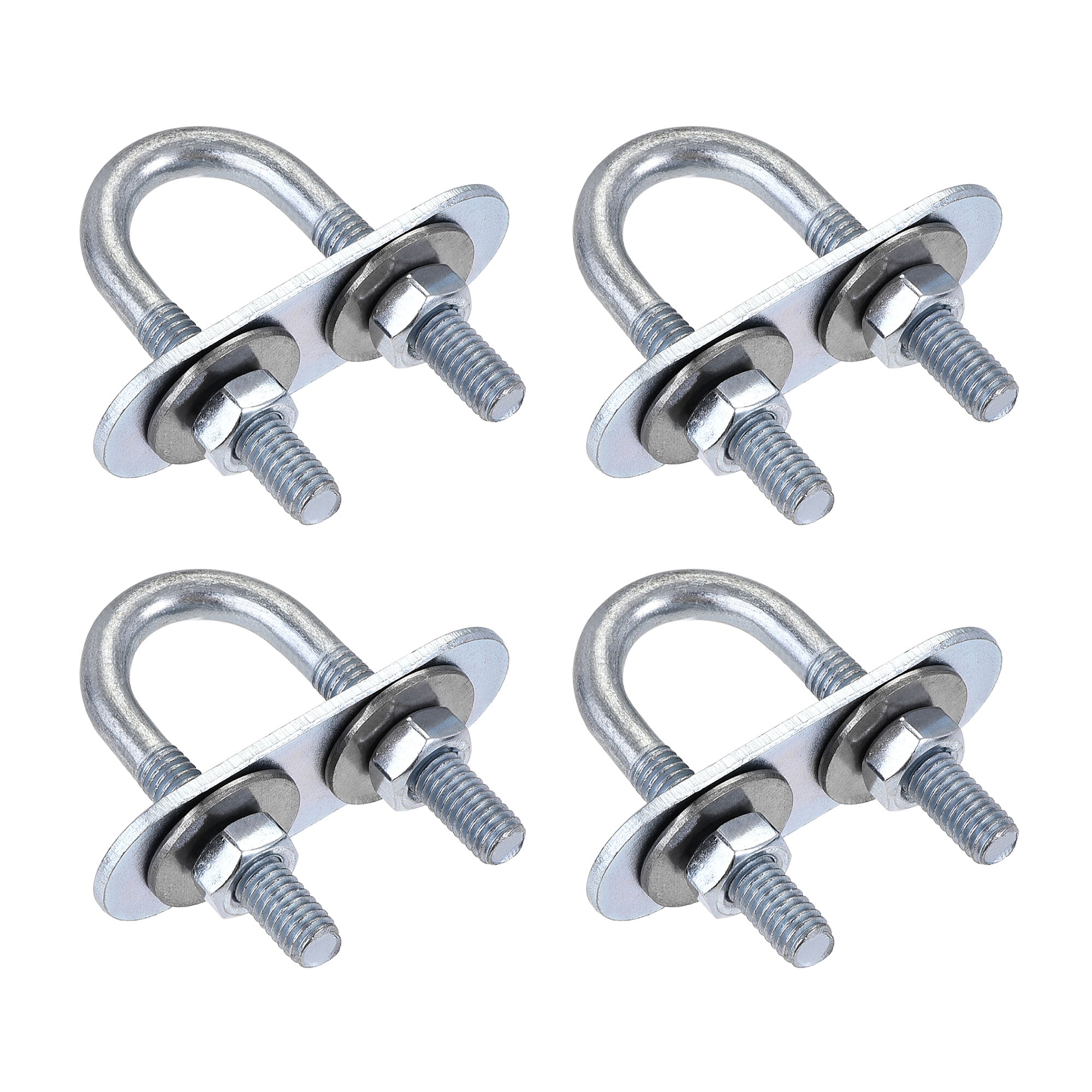 Unique Bargains Durable Round U-Bolt with Nut Plate and Washer 1.81"