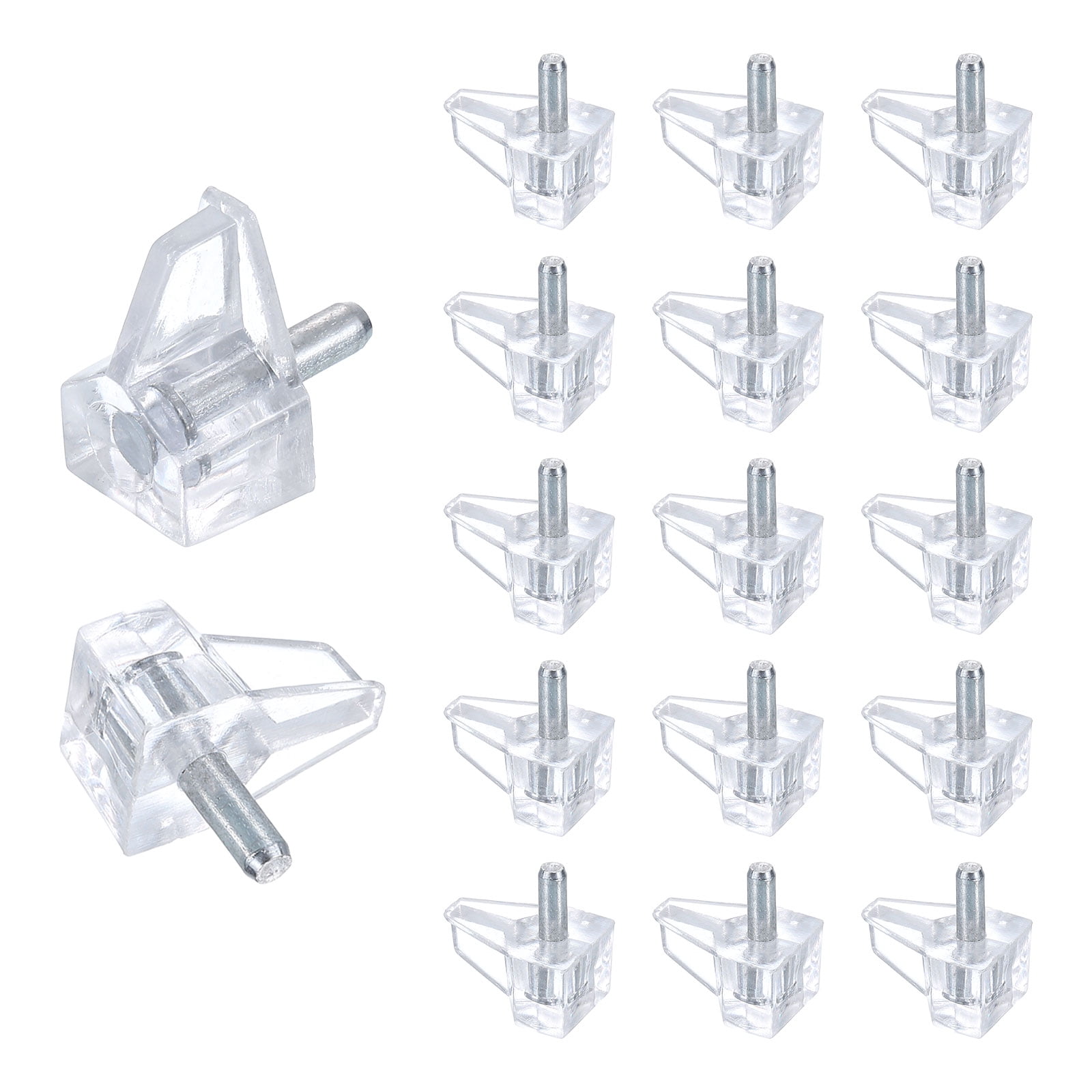 Unique Bargains Durable Shelf Support Pegs for Cabinets Shelves Clear 0.12" x 0.39"