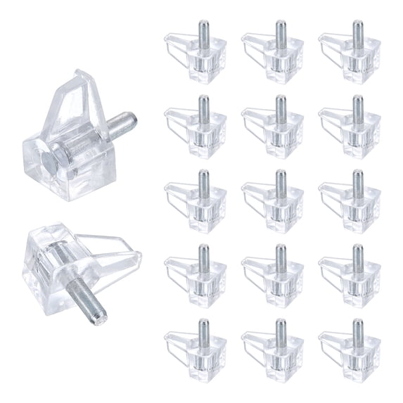 Unique Bargains Durable Shelf Support Pegs for Cabinets Shelves Clear 0.12" x 0.39"