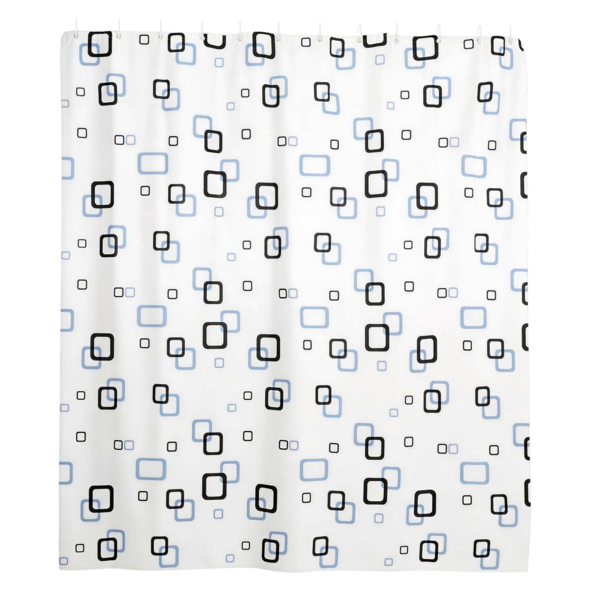 Unique Bargains Durable Shower Curtain Measuring 70.87x78.74 Inches One Piece Grid Pattern