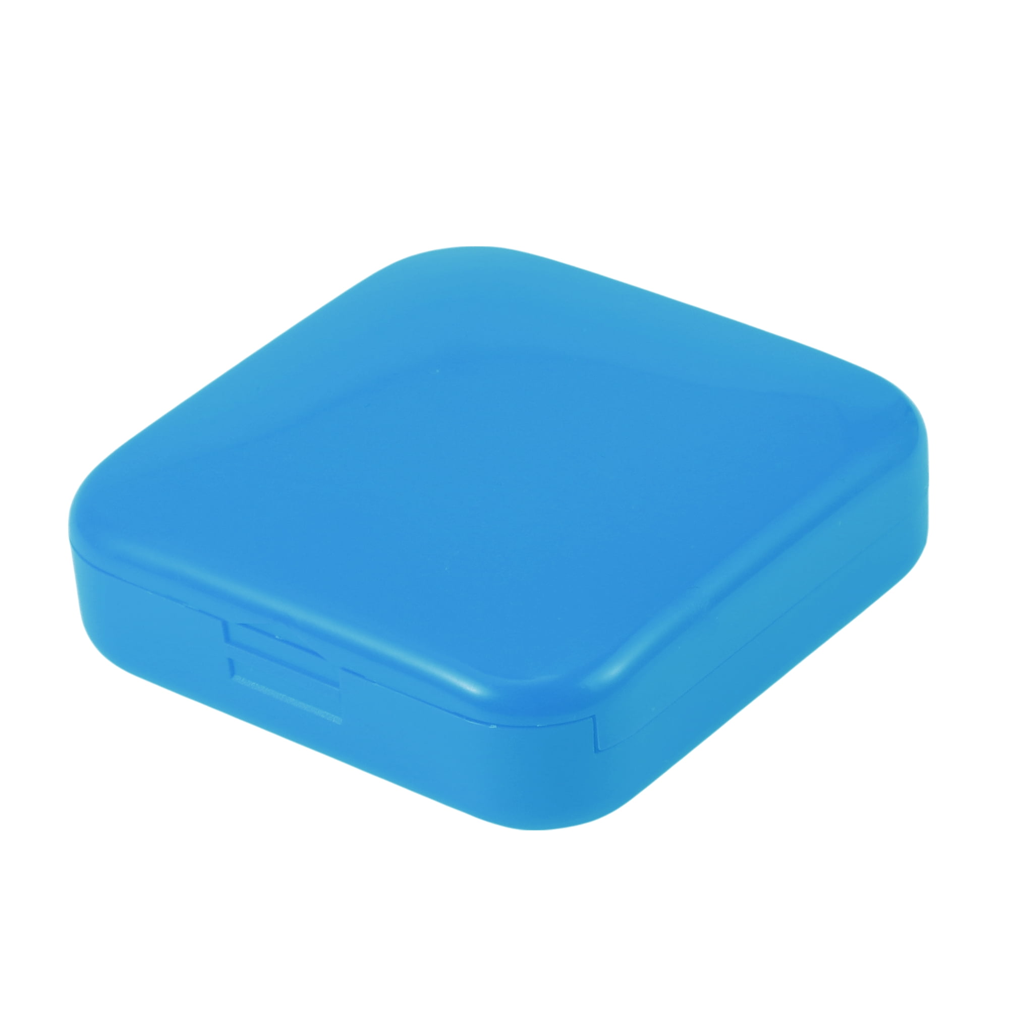 Unique Bargains Durable Square 2 Compartment Pill Case Blue
