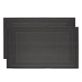 thumbnail image 1 of Unique Bargains Durable Square PVC Washable Woven Table Mats for Restaurant Use Black, 1 of 6