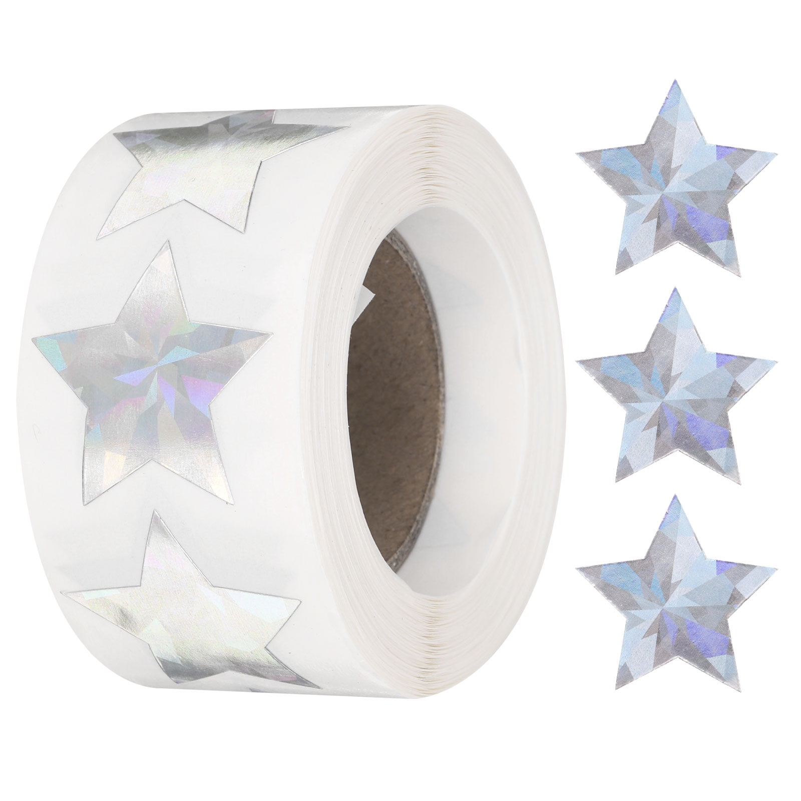 Star Stickers Self-Adhesive Stickers Label for Shop Home and Classroom Use Silver