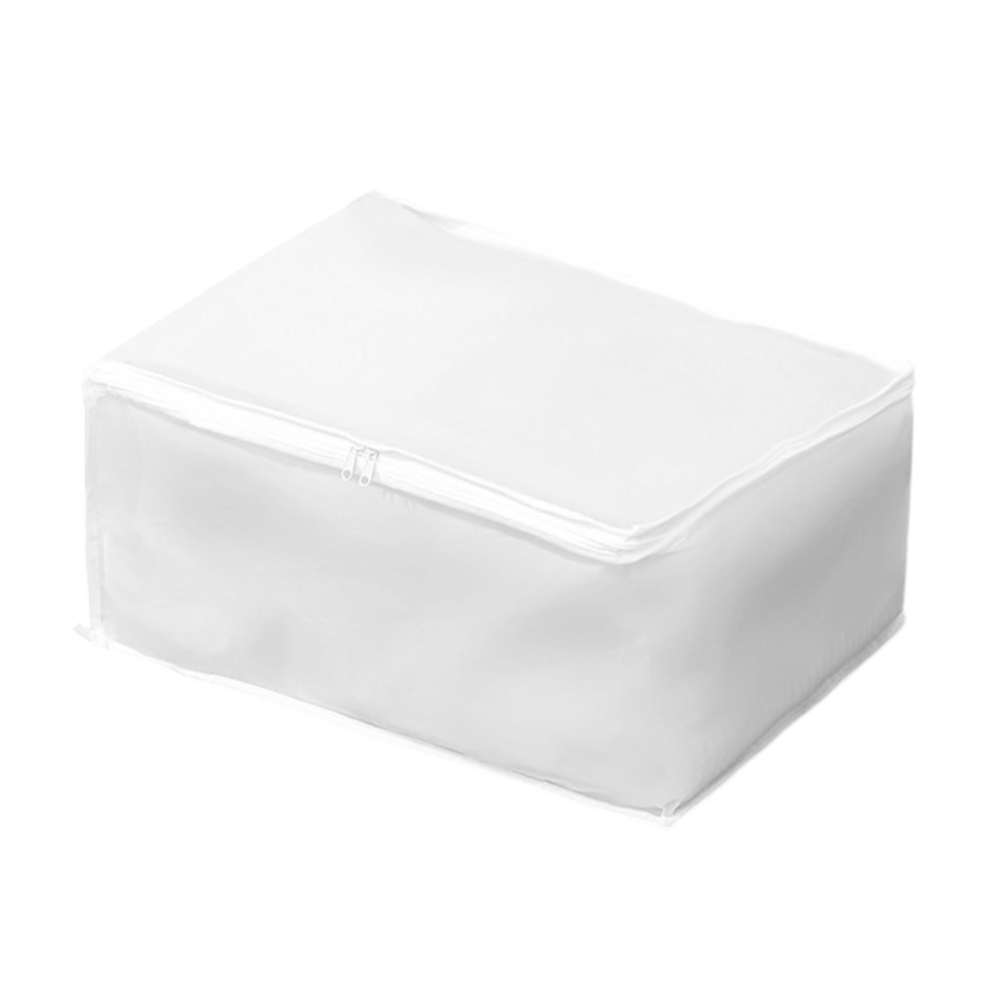 Unique Bargains Durable Storage Bag 1Pc Clear White White 15.75"x11.81"x7.87"