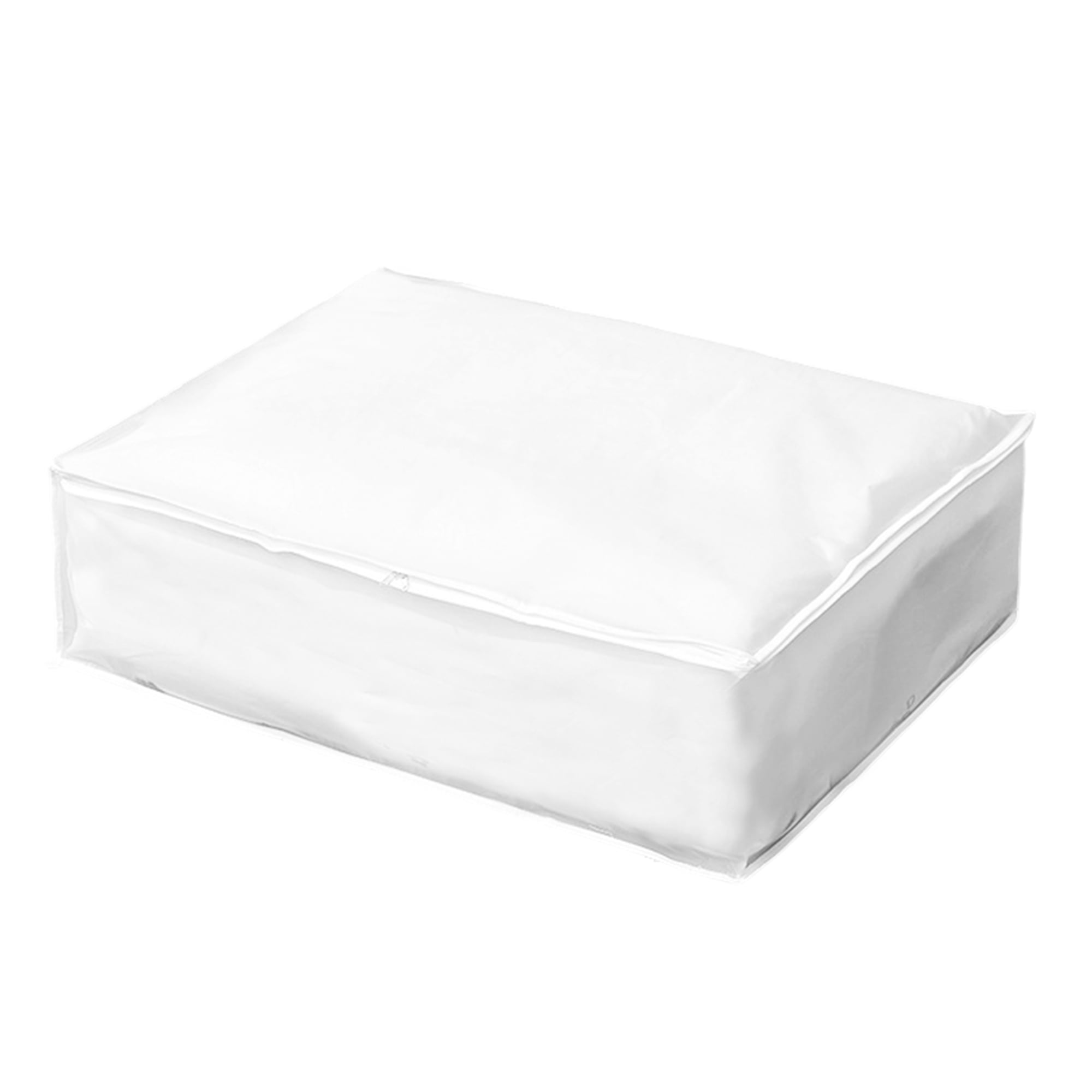 Unique Bargains Durable Storage Bag 1Pc Clear White White 31.50"x17.72"x5.91"