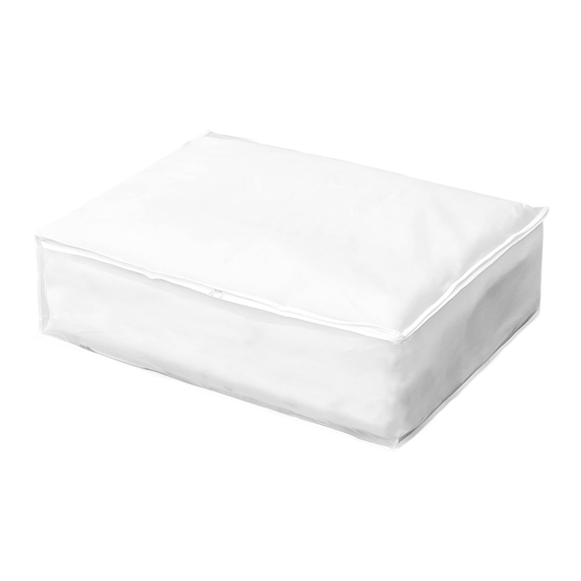 Unique Bargains Durable Storage Bag 1Pc Clear White White 31.50"x23.62"x9.84"