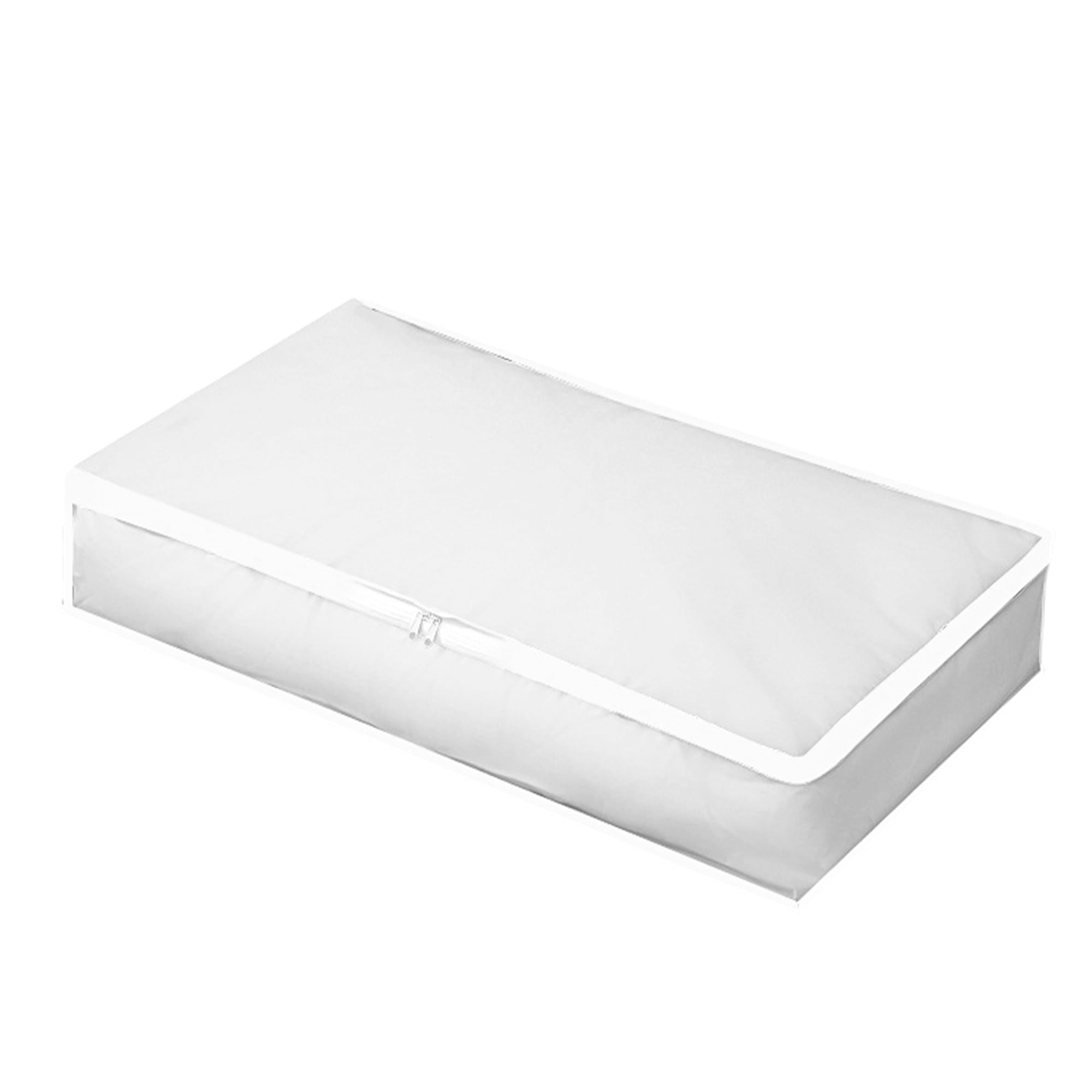 Unique Bargains Durable Storage Bag 1Pc Clear White White 41.34"x17.72"x5.91"