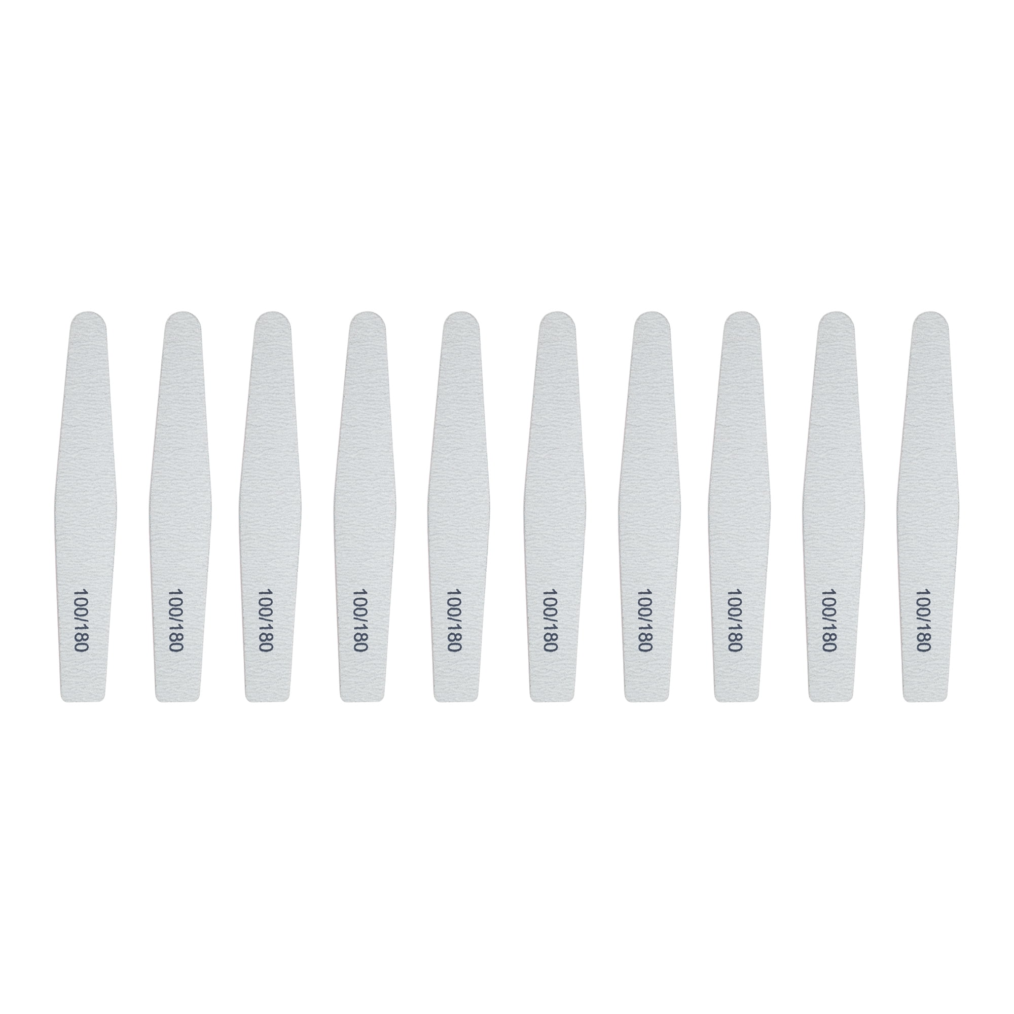 Unique Bargains Durable Straight Nail Files 10 Pcs Gray White [Argyle]