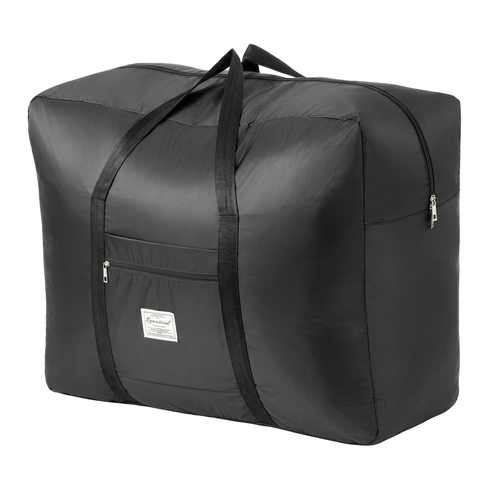 Unique Bargains Durable Strap Zipper Oversized Carry Storage Bag Black 26.8"x21.7"x11.0"