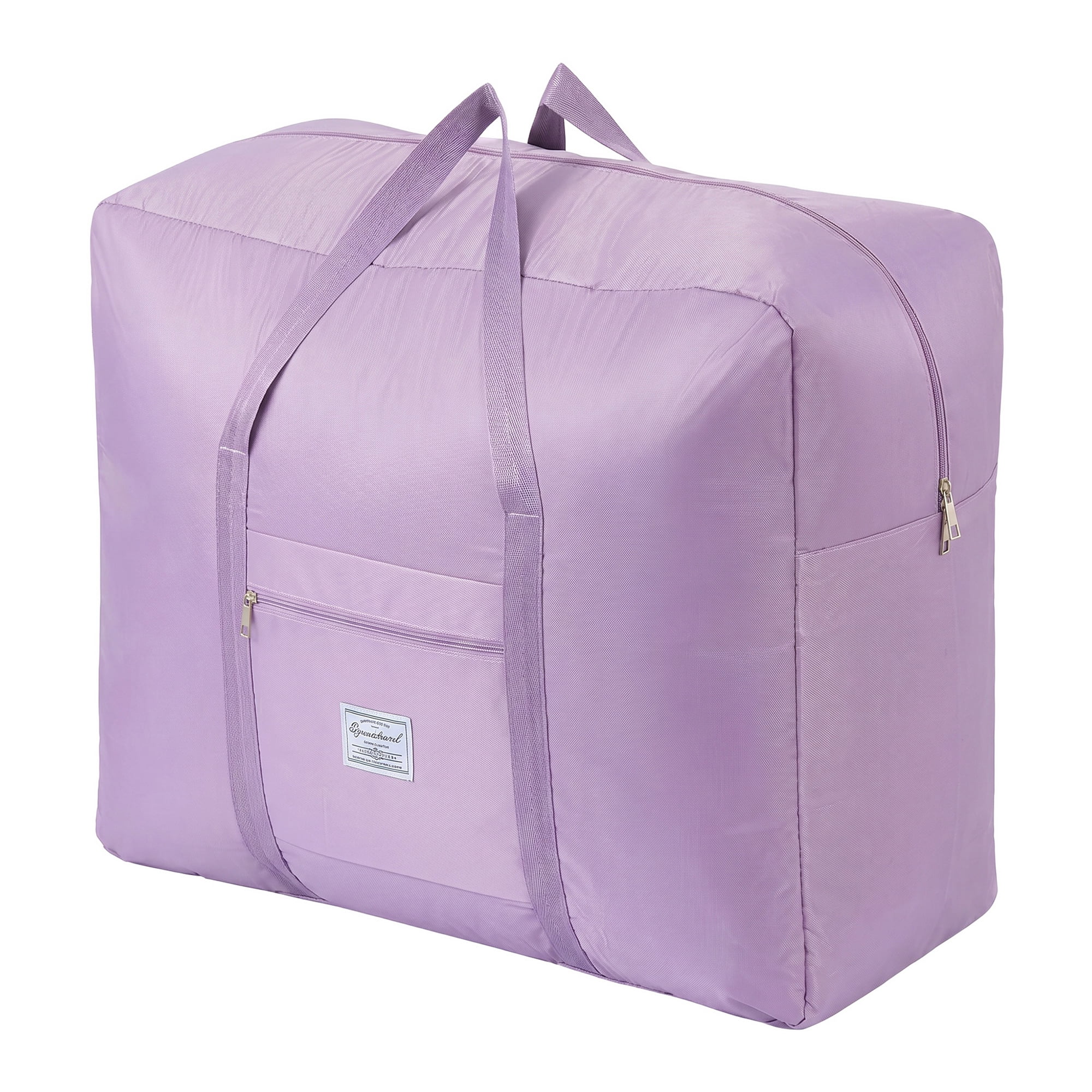 Unique Bargains Durable Strap Zipper Oversized Carry Storage Bag Purple 22.0"x19.7"x10.6"