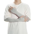 thumbnail image 1 of Unique Bargains Durable Sun Protection Cooling Arm Sleeves Light Gray 20.87"x4.72", 1 of 6