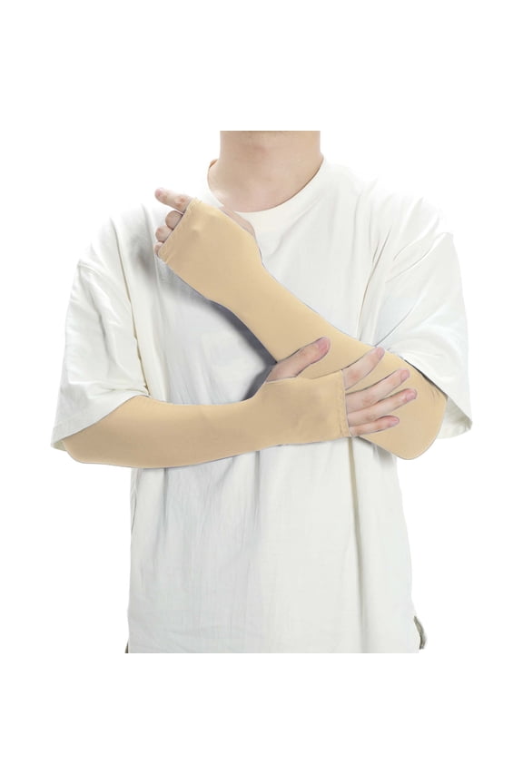 Durable Sun Protection Cooling Arm Sleeves Skin Color 20.87"x4.72"