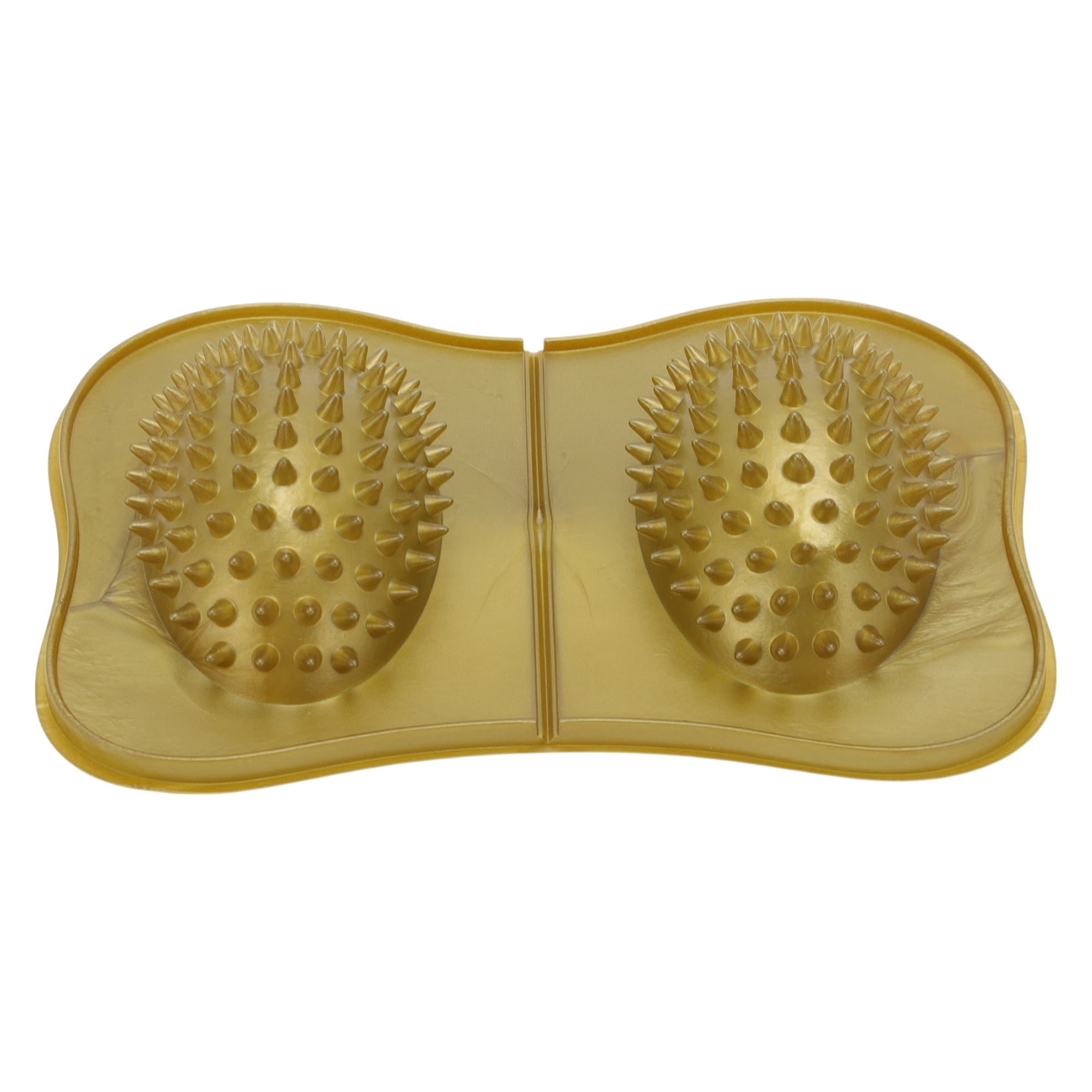 Unique Bargains Durable Useful 1 Pc Double Ellipse Foot Massager for Home Gold Tone