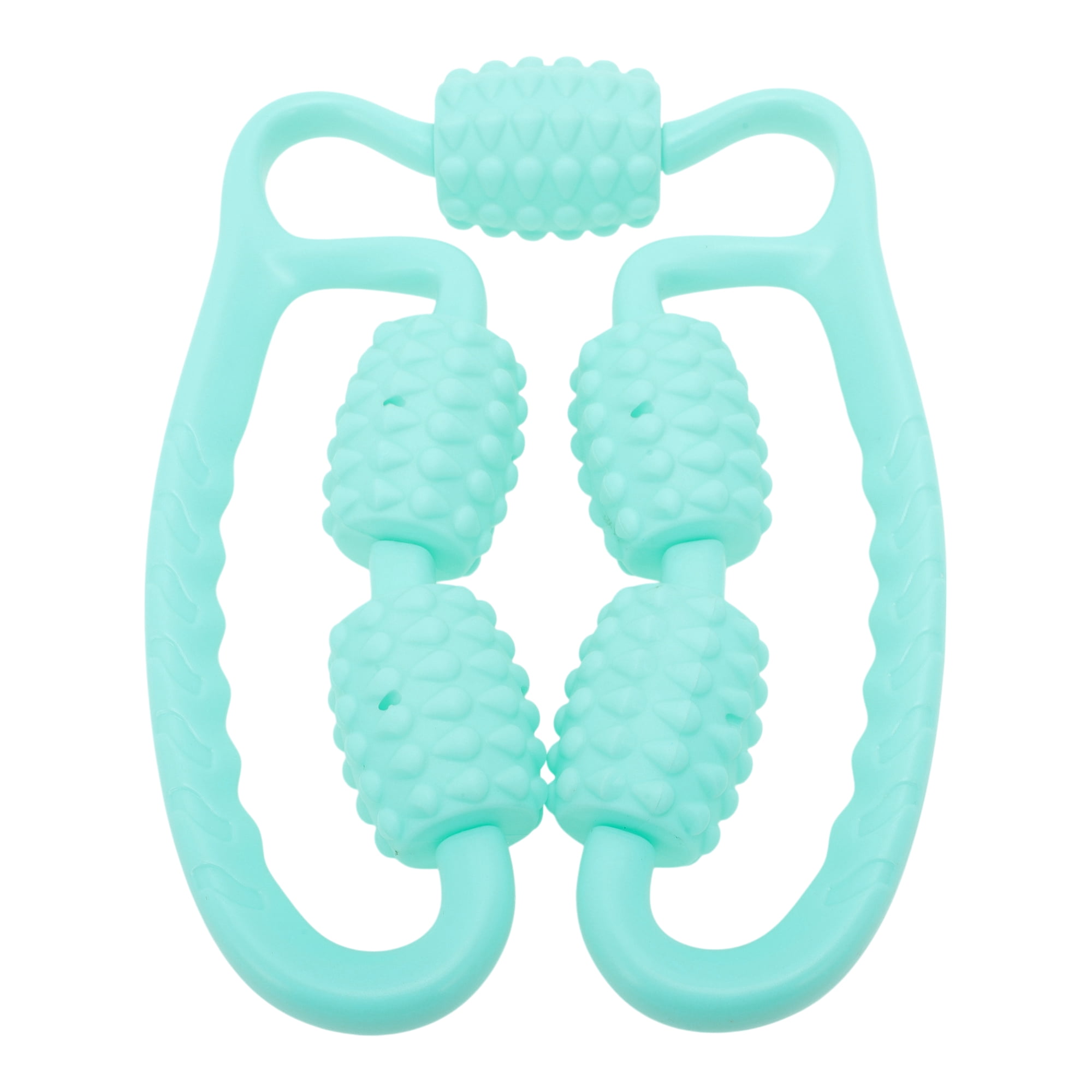 Unique Bargains Durable Useful 1 Pc Durable Five Wheel Foot Massager Blue Green