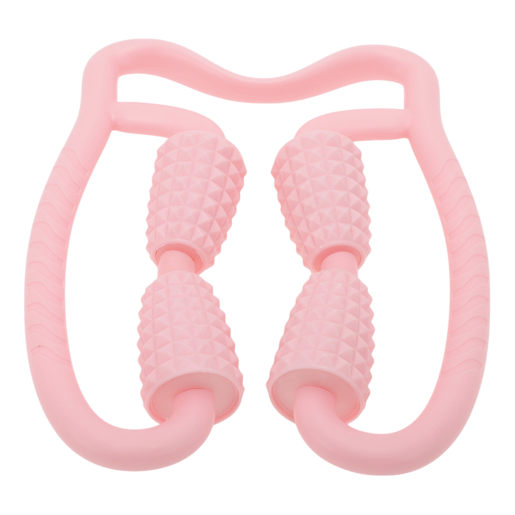 Unique Bargains Durable Useful Four Wheel Foot Massager Designed 1Pc Pink