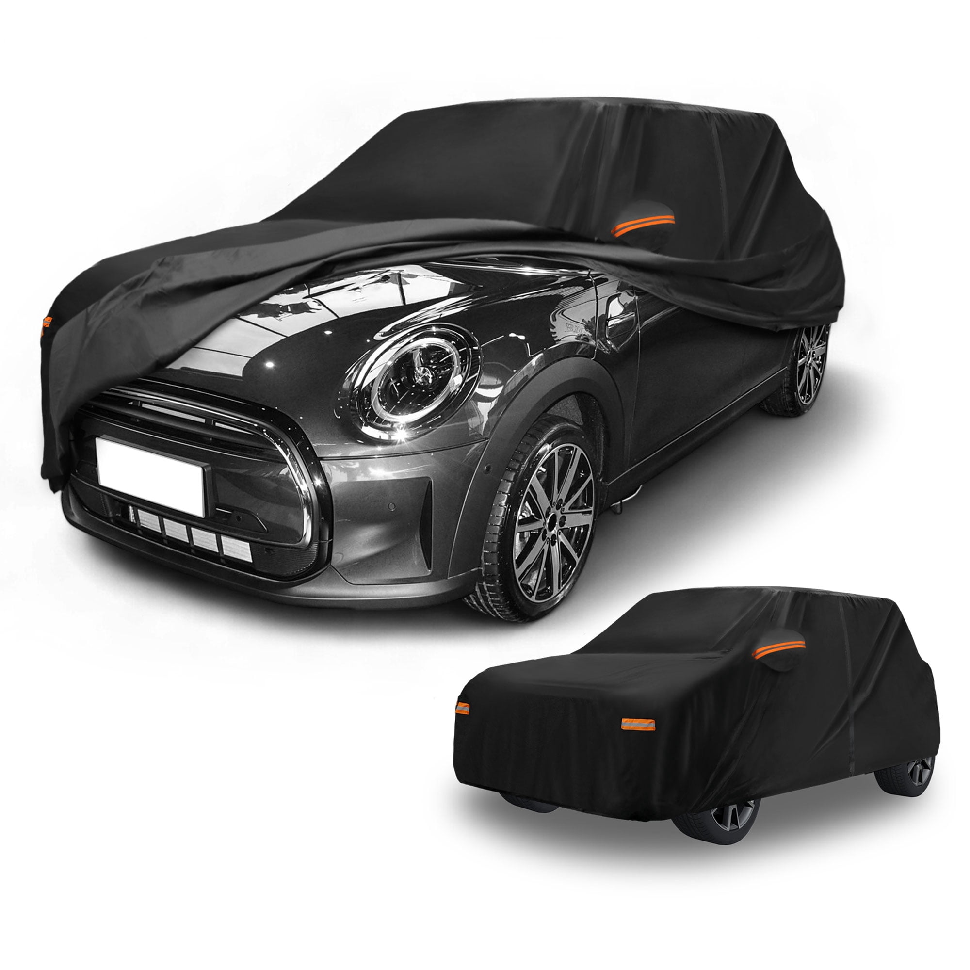 Unique Bargains Durable Waterproof Car Cover Black for Mini Cooper 4DR