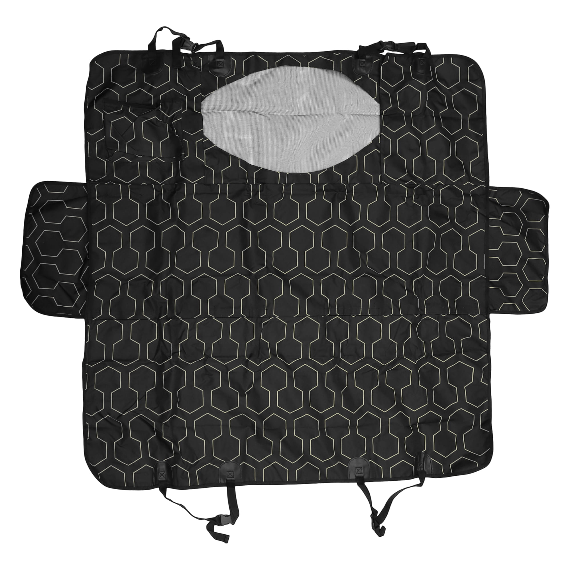 Unique Bargains Durable Waterproof Car Seat Cover for Pet Flower Pattern Black