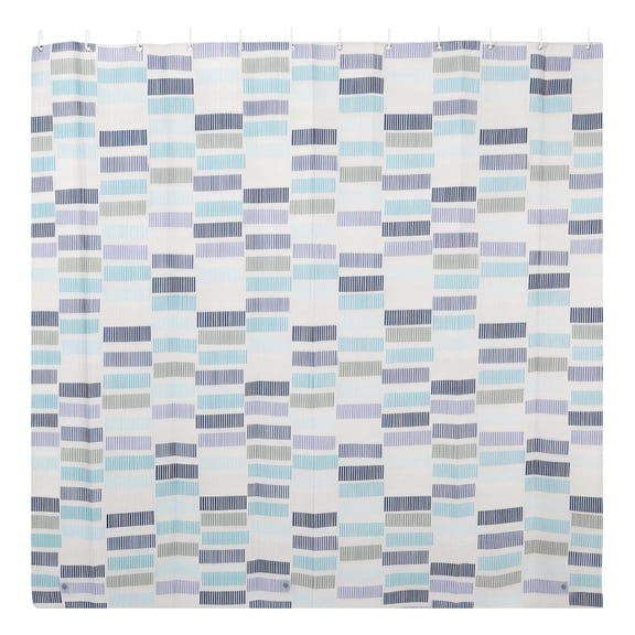 Unique Bargains Durable Waterproof Geometric Pattern Shower Curtain 70.87x70.87