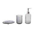 thumbnail image 1 of Unique Bargains Durable Waves Bathroom Accessories Kit 3Pcs Black, 1 of 4
