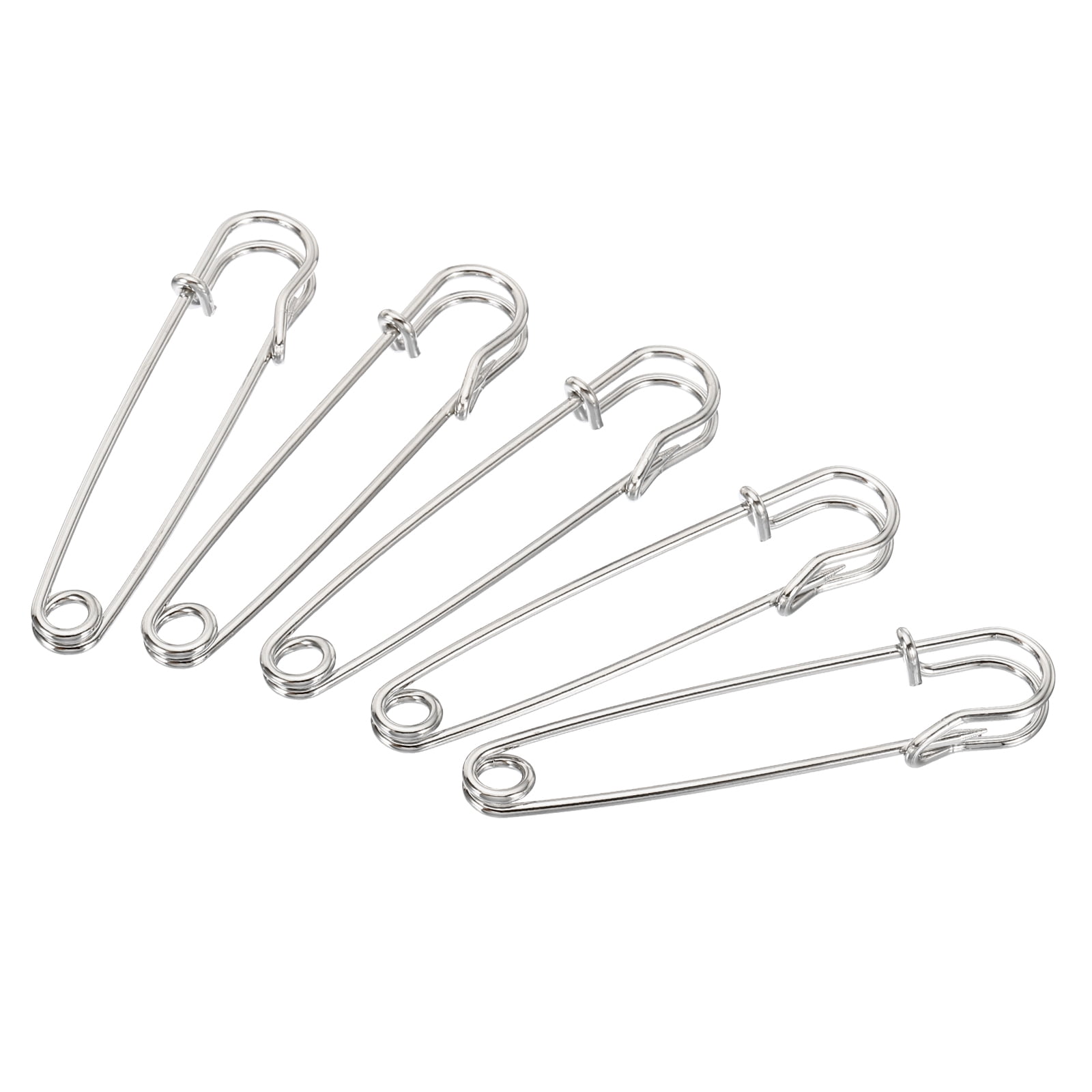 Unique Bargains Durable and Versatile Safety Pins Sewing Pins Silver Tone 2.95 Inch