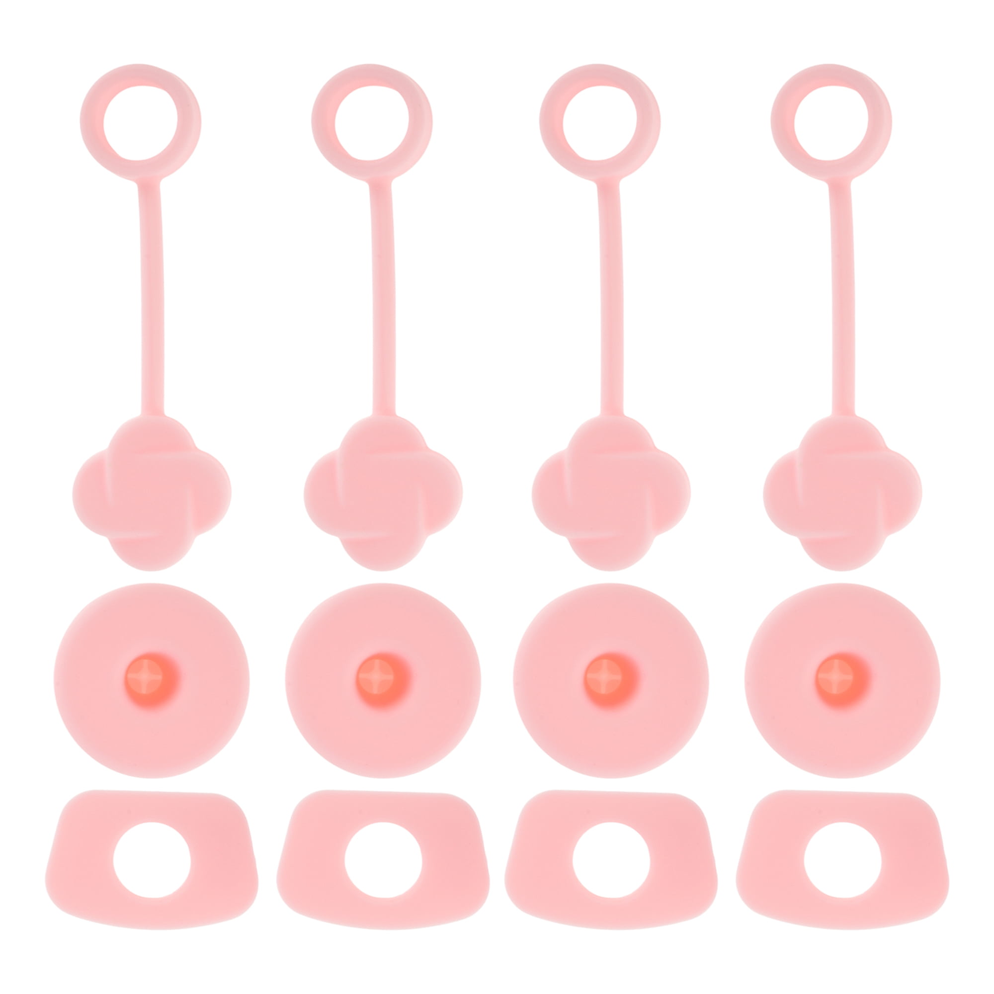 Unique Bargains Dust-Proof 30oz Straw Cover Set of 4 Pink