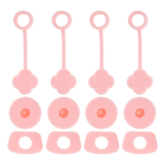 Unique Bargains Dust-Proof 30oz Straw Cover Set of 4 Pink