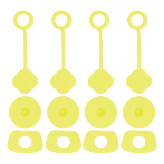 Unique Bargains Dust-Proof 30oz Straw Cover Set of 4 Yellow