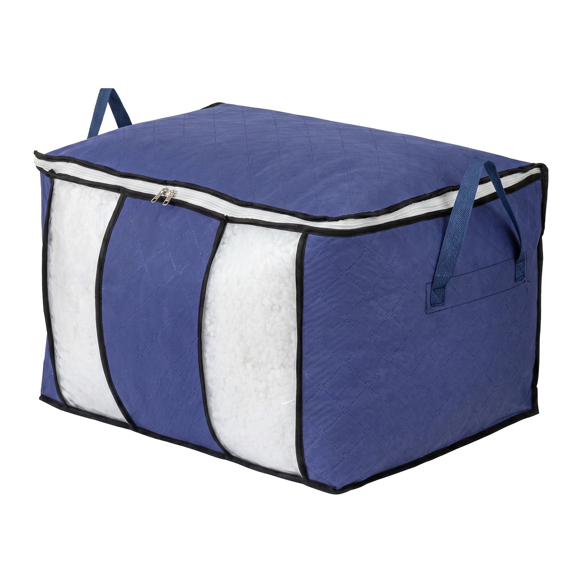 Unique Bargains Dustproof Moving Sack Side Handle Quilt Storage Bag Blue 23.6" x 15.7" x 13.8"