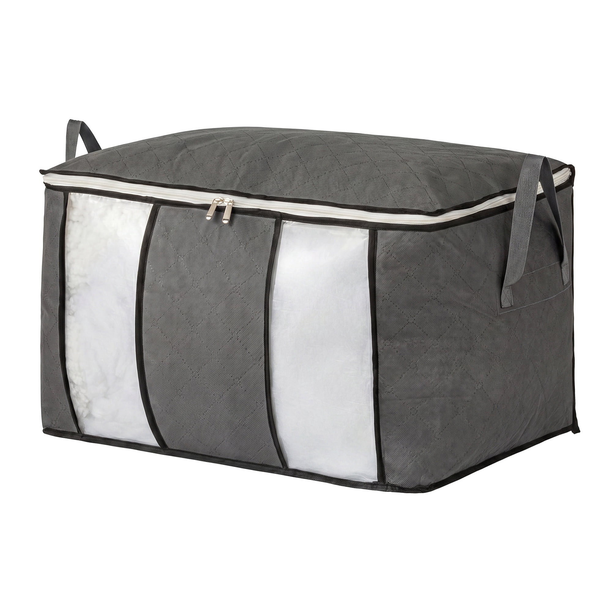 Unique Bargains Dustproof Moving Sack Side Handle Quilt Storage Bag Gray 23.6" x 15.7" x 13.8"