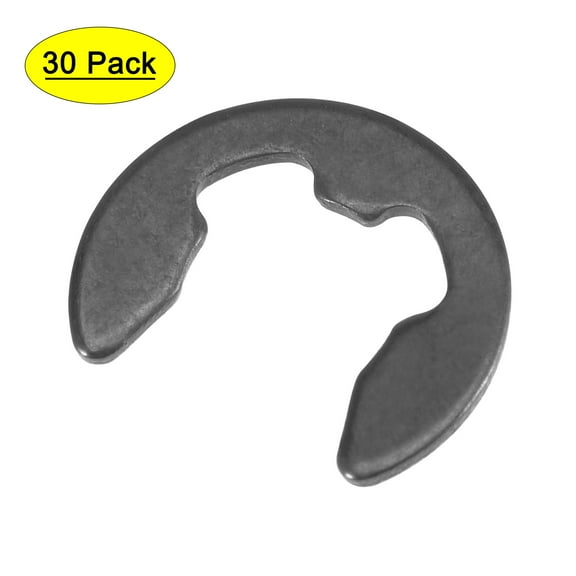 Unique Bargains E-Clip Circlip -10mm External Retaining Shaft Snap Ring Carbon Steel Black 30pcs