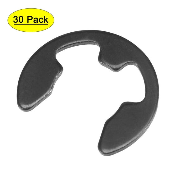 Unique Bargains E-Clip Circlip -17.5mm External Retaining Shaft Snap Ring Carbon Steel Black 30pcs