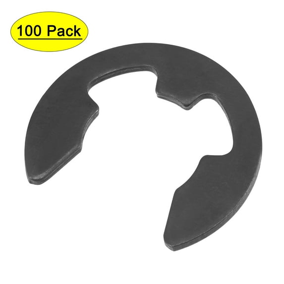 Unique Bargains E-Clip Circlip -23.5mm External Retaining Shaft Snap Ring Carbon Steel Black 100pcs