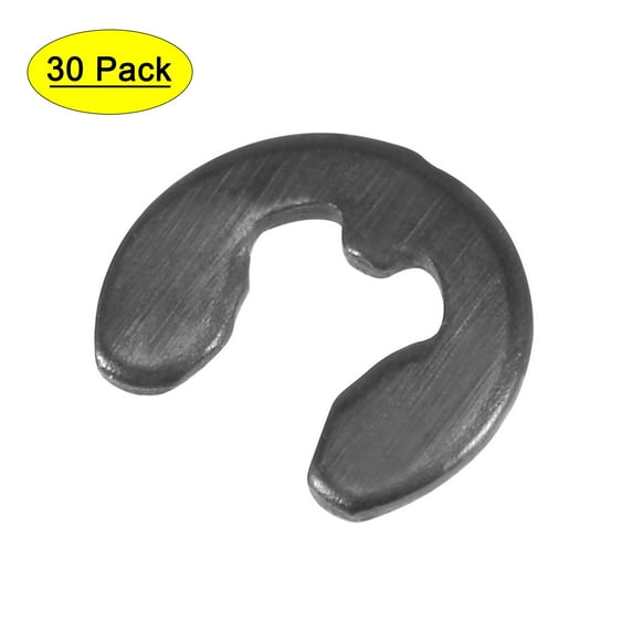 Unique Bargains E-Clip Circlip -4mm External Retaining Shaft Snap Ring Carbon Steel Black 30pcs