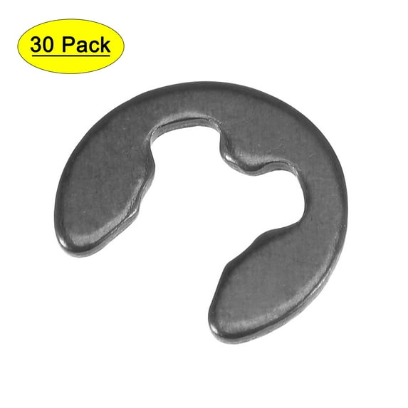 Unique Bargains E-Clip Circlip -7mm External Retaining Shaft Snap Ring Carbon Steel Black 30pcs