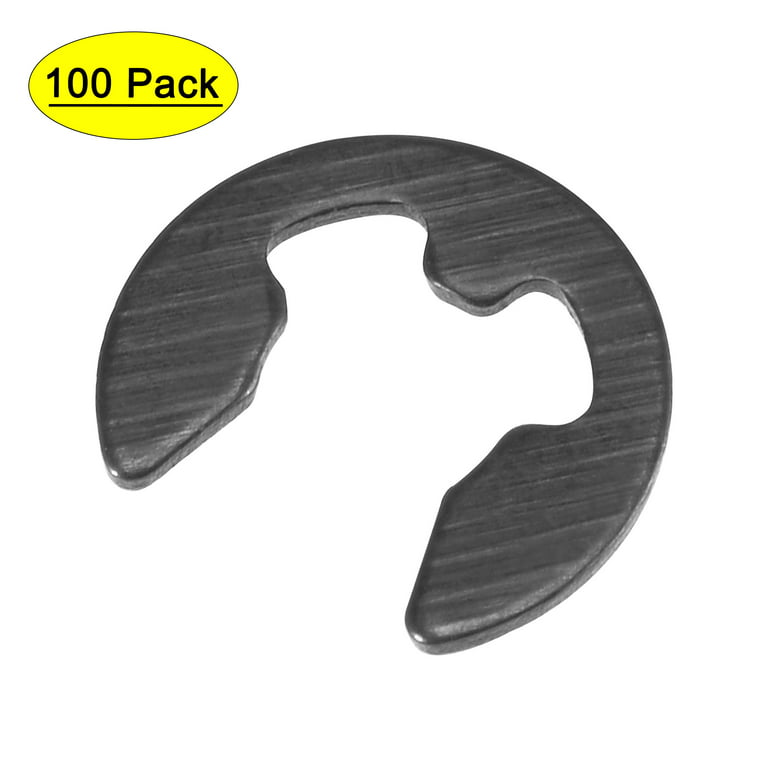 Unique Bargains E-Clip Circlip -8mm External Retaining Shaft Snap Ring  Carbon Steel Black 100pcs
