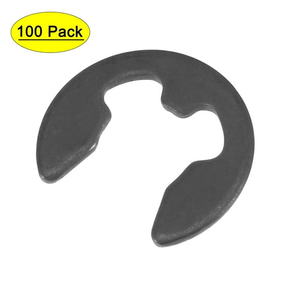 Unique Bargains E-Clip Circlip -9mm External Retaining Shaft Snap Ring Carbon Steel Black 100pcs