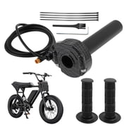 Unique Bargains E-bike Full Twist Throttle for Surron Style Carbon Fiber Style 12V-72V Orange 3 Pin Connector, 7/8" Handlebar, for Macfox for HappyRun for Freego for Heybike E-bike Scooter Dirt Bike
