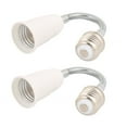 thumbnail image 1 of Unique Bargains E27 Light Lamp Bulb All Direction Extension Adapter Extenders 7.09" Length 2Pcs, 1 of 3