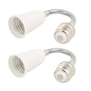 Unique Bargains E27 Light Lamp Bulb All Direction Extension Adapter Extenders 7.09" Length 2Pcs
