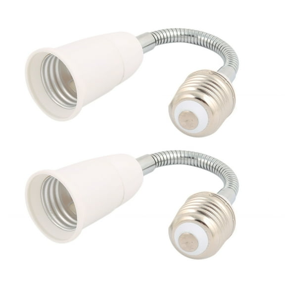 Unique Bargains E27 Light Lamp Bulb All Direction Extension Adapter Extenders 7.09" Length 2Pcs