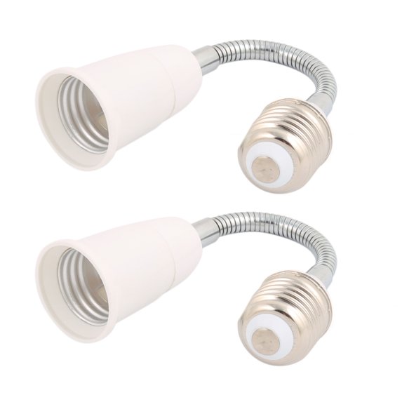 Unique Bargains E27 Light Lamp Bulb All Direction Extension Adapter Extenders 7.09" Length 2Pcs