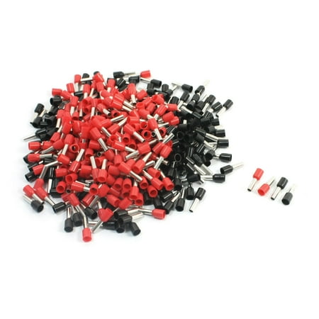 Unique Bargains E4009 4.0mm?? Cable Black Red Sleeve Pre-Insulated Ferrules Terminals 380 Pcs