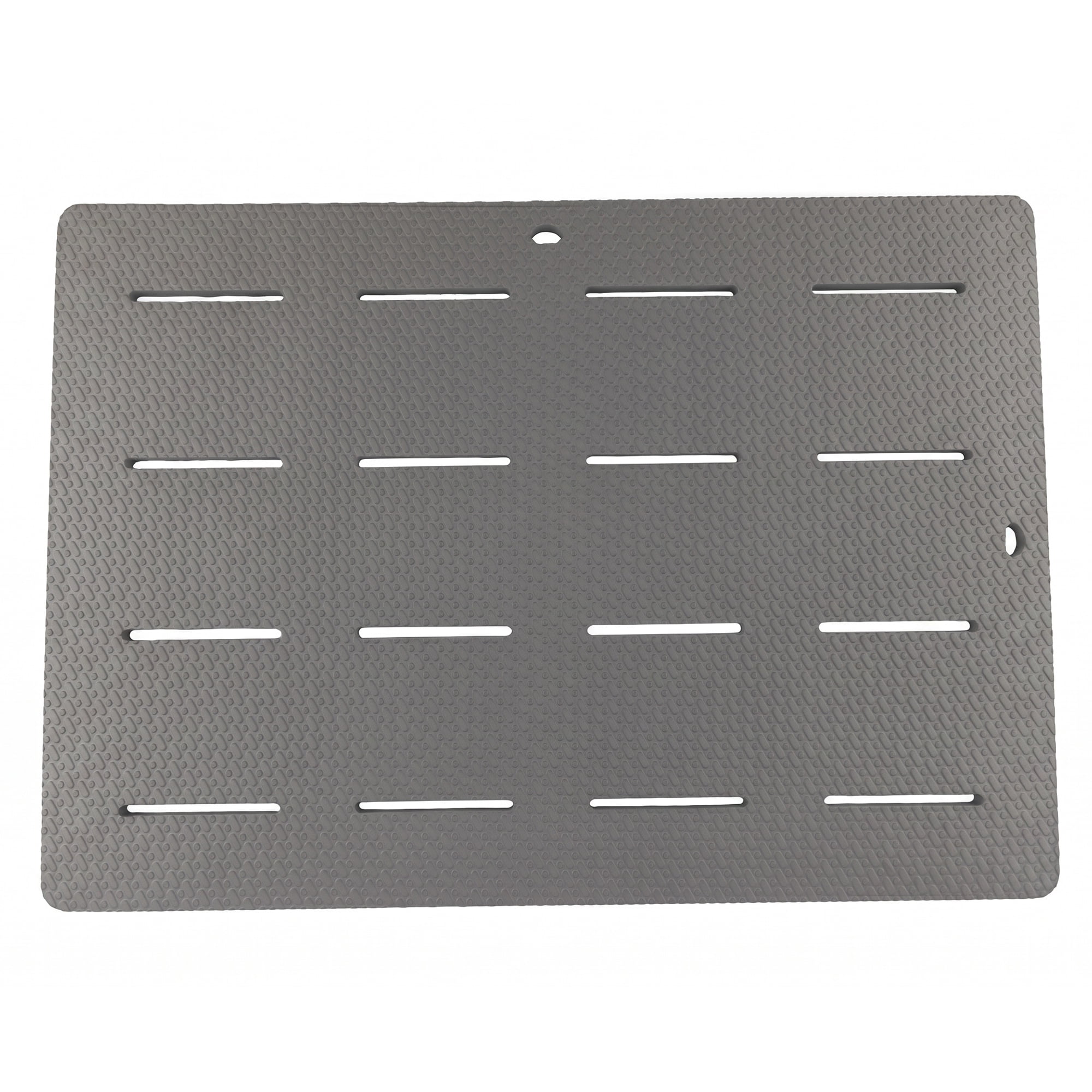 Unique Bargains EVA Foam Non Slip Quick Drying Bathtub Mat with Drain Hole Gray 34" x 24"