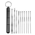 thumbnail image 1 of Unique Bargains Earwax Cleaning Tool Kit Portable Stainless Steel Black, 1 of 7