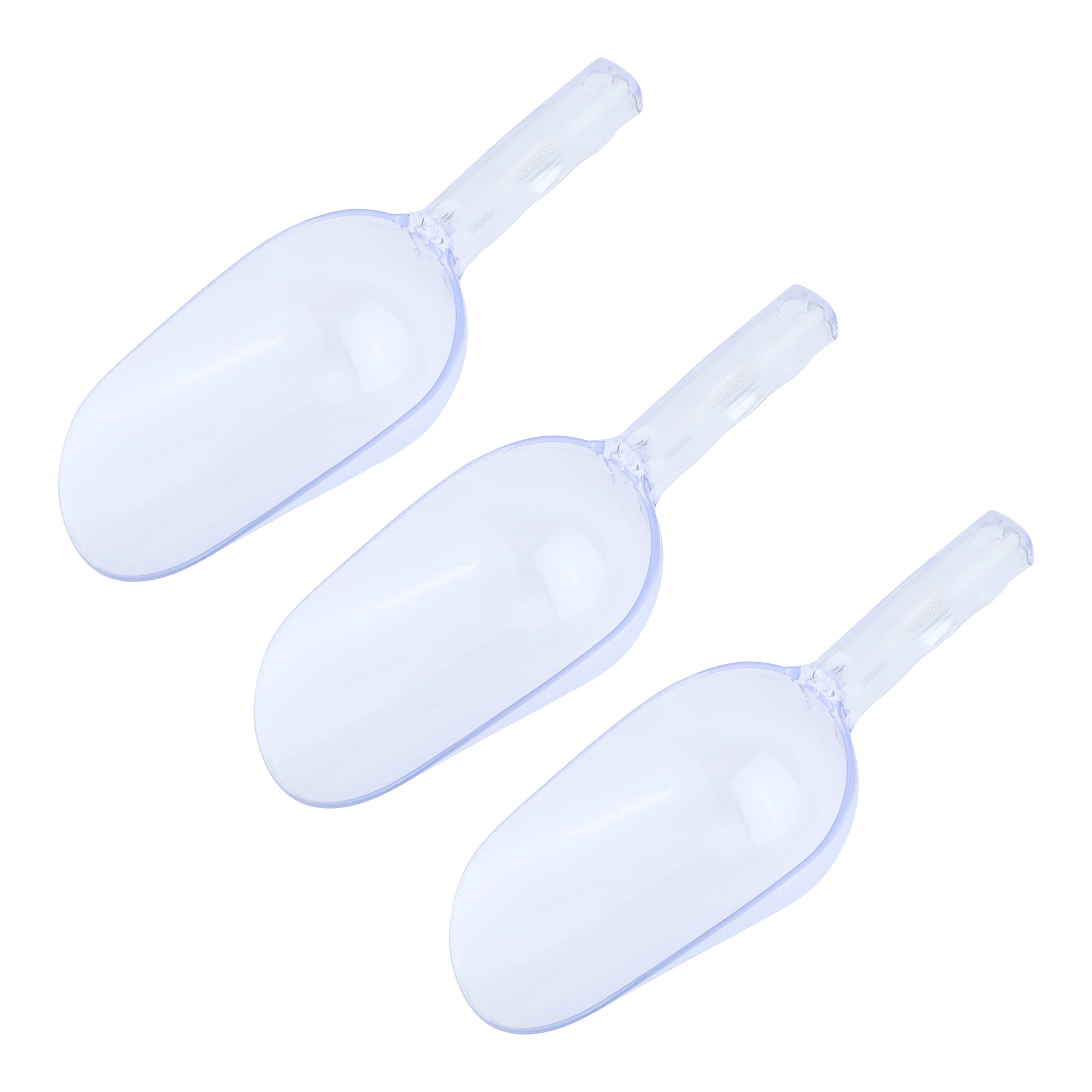 Unique Bargains Easy Clean Plastic Candy Buffet Ice Shovel Clear-3PCS 12.6*4.9inch