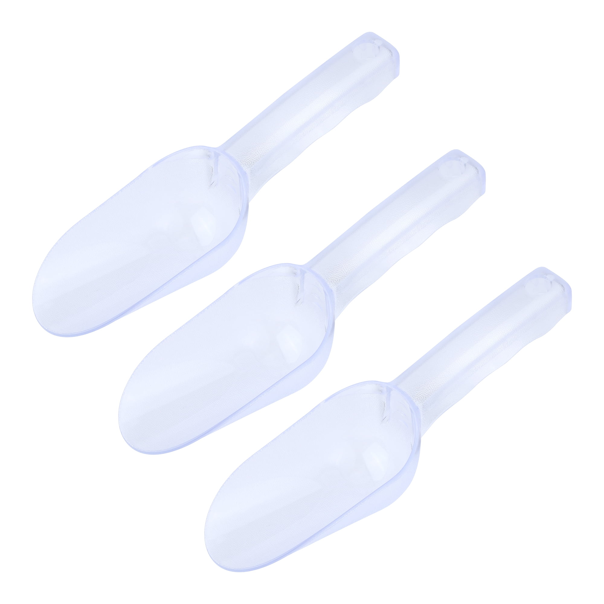 Unique Bargains Easy Clean Plastic Candy Buffet Ice Shovel Clear-3PCS 9.1*2.5inch